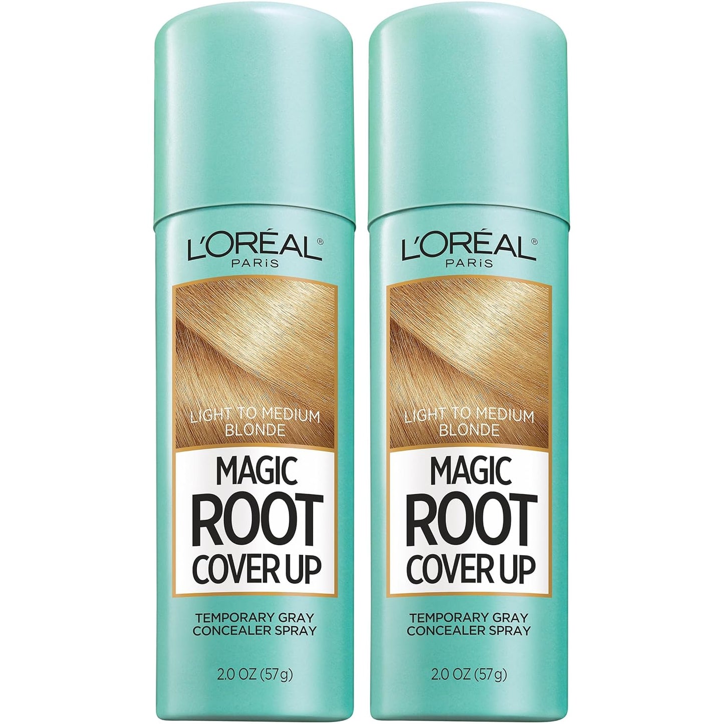 L'Oreal Paris Magic Root Cover Up - Gray Hair Spray for 100% Coverage | Lightweight, Ammonia-Free, Black, 2 oz