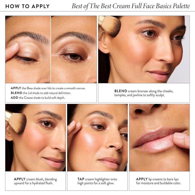 Laura Geller Cream Full Face Palette - All-in-One Hydrating Makeup for Mature Skin | Blendable Eye, Lip & Cheek Colors