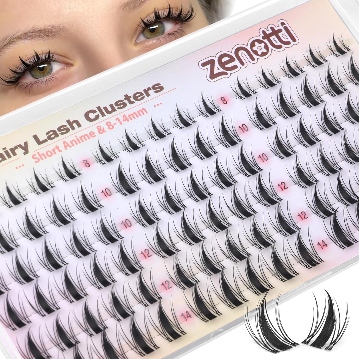 Manga Eyelash Clusters - Brown Wispy & Spiky Individual Lashes | DIY Anime Extensions 8-16MM