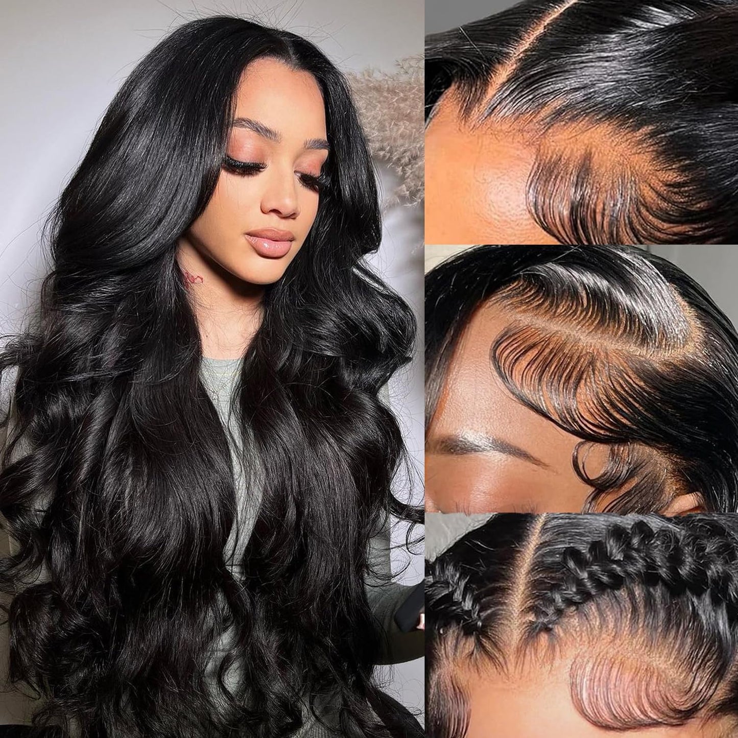 Burgundy Human Hair Wig - Water Wave Lace Front, 26-Inch 99J Deep Wave for Women | HD Transparent 13x4
