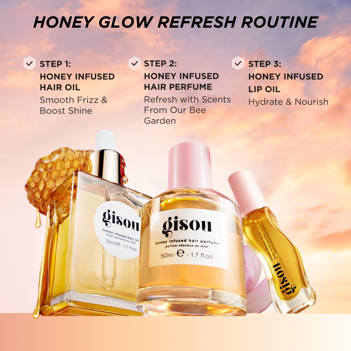 Gisou Honey Infused Hair Perfume (1.7. fl.oz) - Wildflower Honey