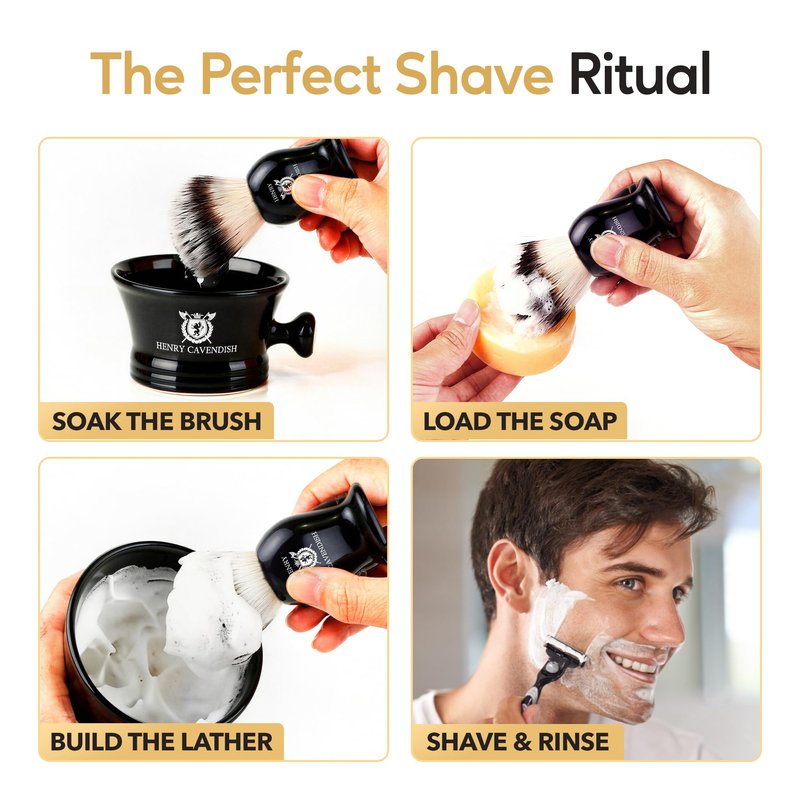 Henry Cavendish Himalaya Shaving Soap with Shea Butter & Coconut Oil. Long Lasting 4 oz Puck Refill. Mens Shave Soap. All Natural. Rich Lather, Smooth Comfortable Shave. For Ladies and Gentlemen.