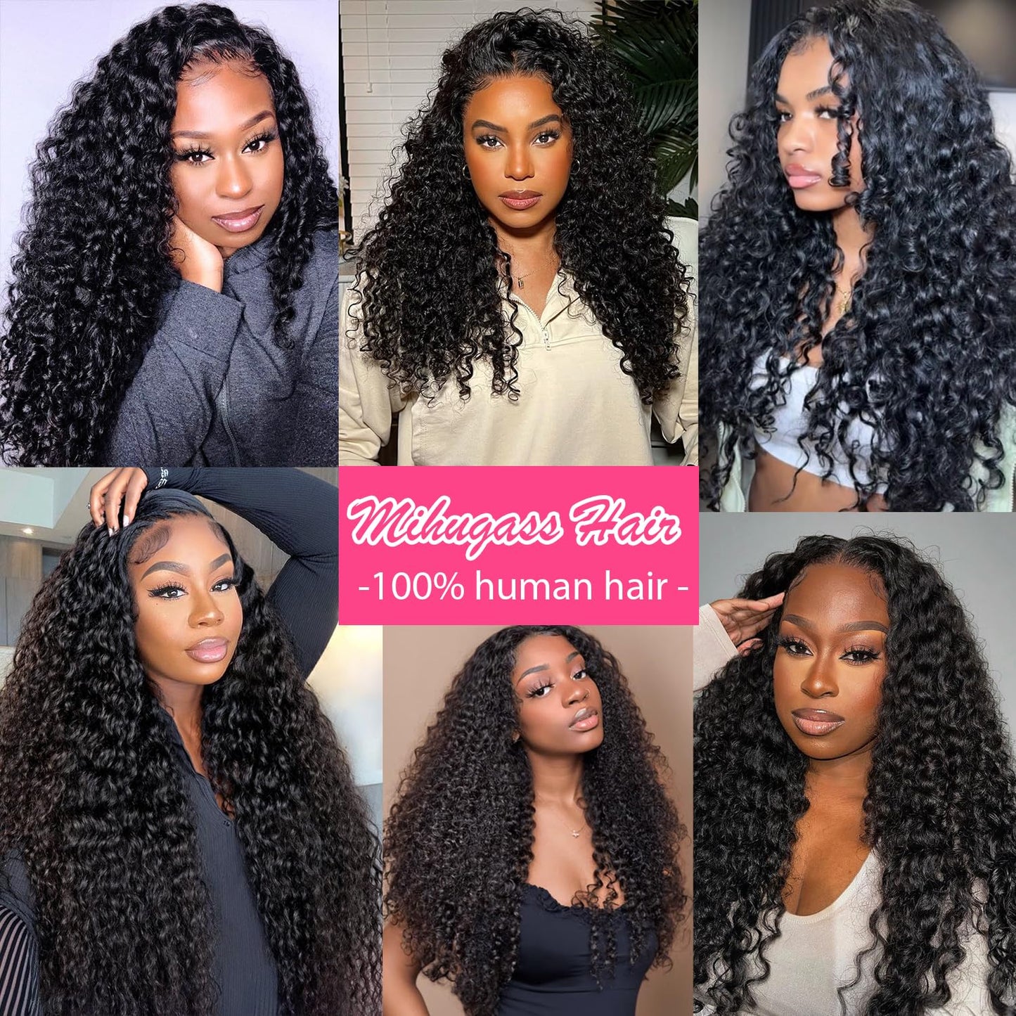 Mihugass 28 Inch Classic 4a 4b Burmese Curly Clip in Hair Extensions #1B Natural Black Color Curly Clip ins For Women Brazilian Virgin Hair Clip on Hair Extensions(28inch,#1B)
