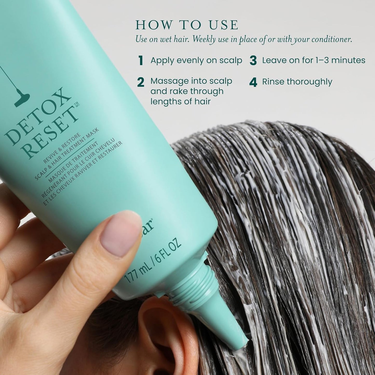 Detox Hair Treatment Mask - Lightweight Hydrating Scalp & Hair Care | Protects from Hard Water Buildup