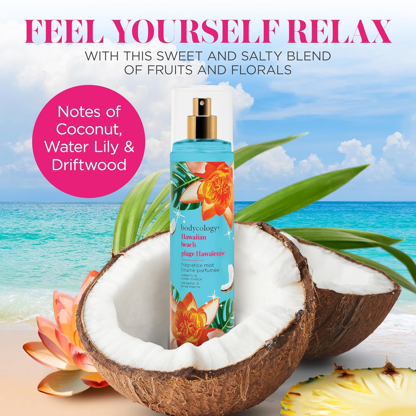 Long-Lasting Hawaiian Beach Body Mist - 8 Fl Oz | Refreshing Fragrance