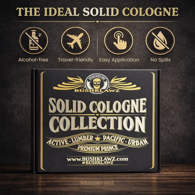 Premium Prince Solid Cologne 1 oz Variety Gift Set Alcohol Free Natural Concentrated Full Size Travel Friendly Tins Men's Fragrance 4 Manly Scents to Satisfy all Types of Viking Cannon Black Prime