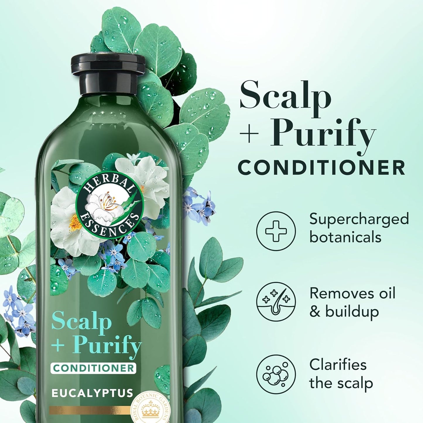 Herbal Essences Eucalyptus Scalp Purifying Shampoo & Conditioner Set | Nourishing Spray Included