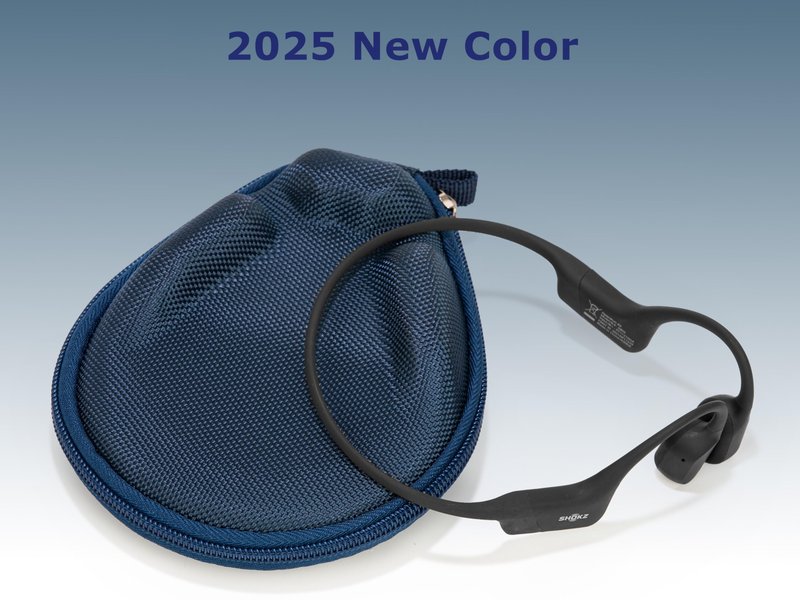 Ginsco Universal Bone Conduction Headphones Case Compatible with SHOKZ New OpenRun Pro 2/Pro 2 Mini/OpenRun/OpenSwim Open-Ear Sport Headphones, Compatible with CXK/BAICLUD/MRYTKY (Blue Navy)