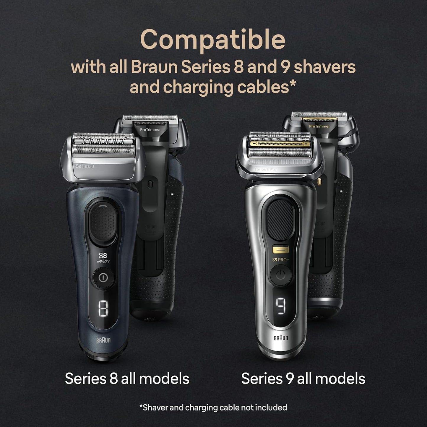 Braun Series 9 PRO+ Electric Razor for Men - 5 Pro Shaving Elements, Wet/Dry Use | SmartCare Center, 9597cc