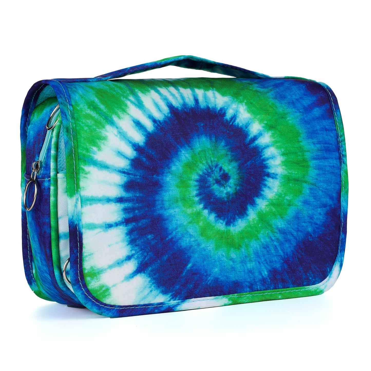 Vipdeal Tie Dye Hanging Toiletry Bag for Girls, Travel Toiletry Bag for Teen Girls Cosmetic Makeup Waterproof Wash Bag Traveling Toiletries, Blue