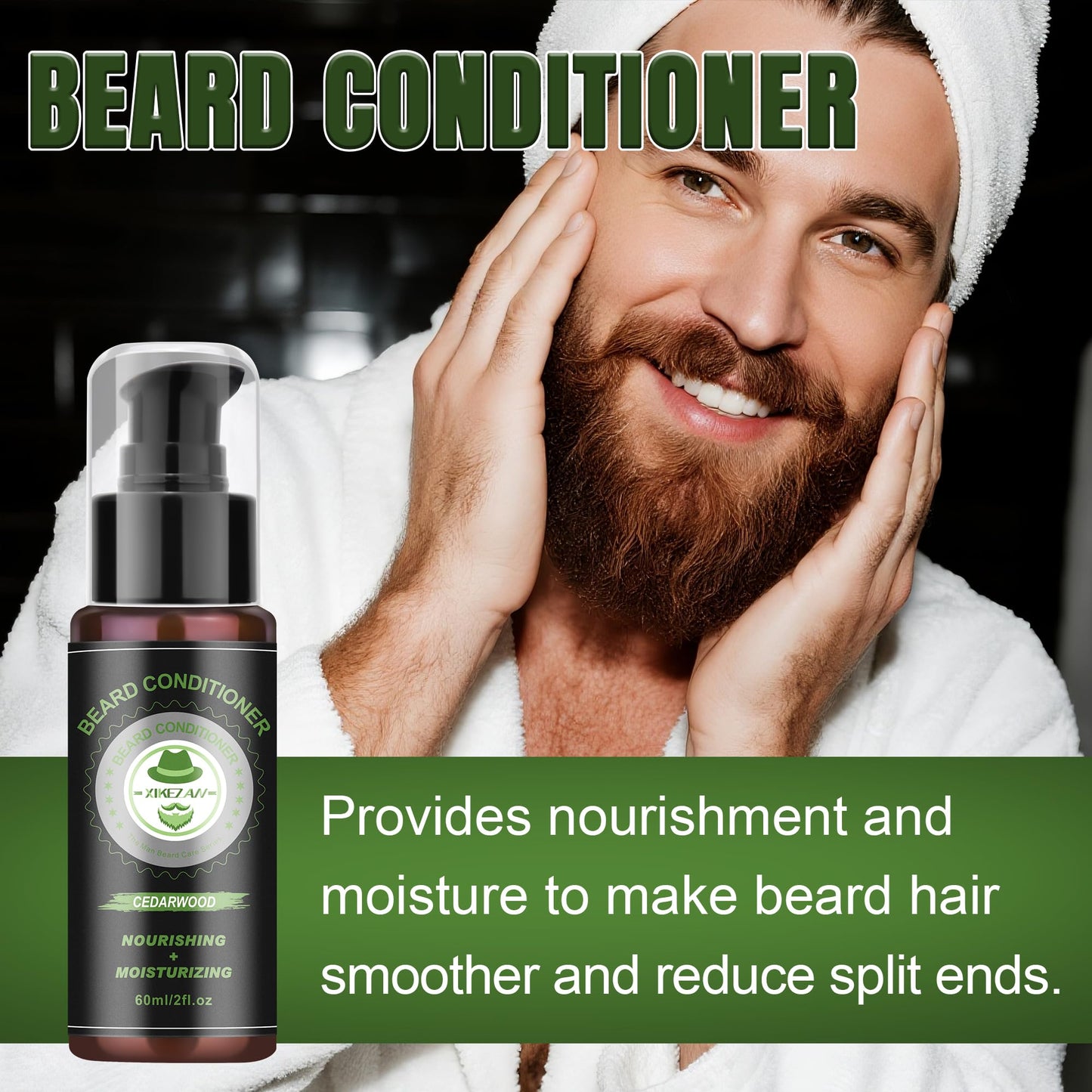 XIKEZAN Beard Kit for Men Grooming with Cedarwood Wash,Conditioner,Oil,Balm,Brush,Comb,Scissors,Anniversary Valentines Birthday Christmas Fathers Gifts for Men Grandpa Husband Boyfriend Cool Gifts Set