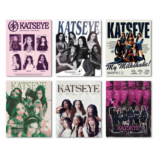 TUOCYERD Katseye Merch Poster Set of 6 Katseye Birthday Decorations for Room Aesthetic Music Wall Art for Teens Room Decor Gifts (8x10 Inch Unframed)