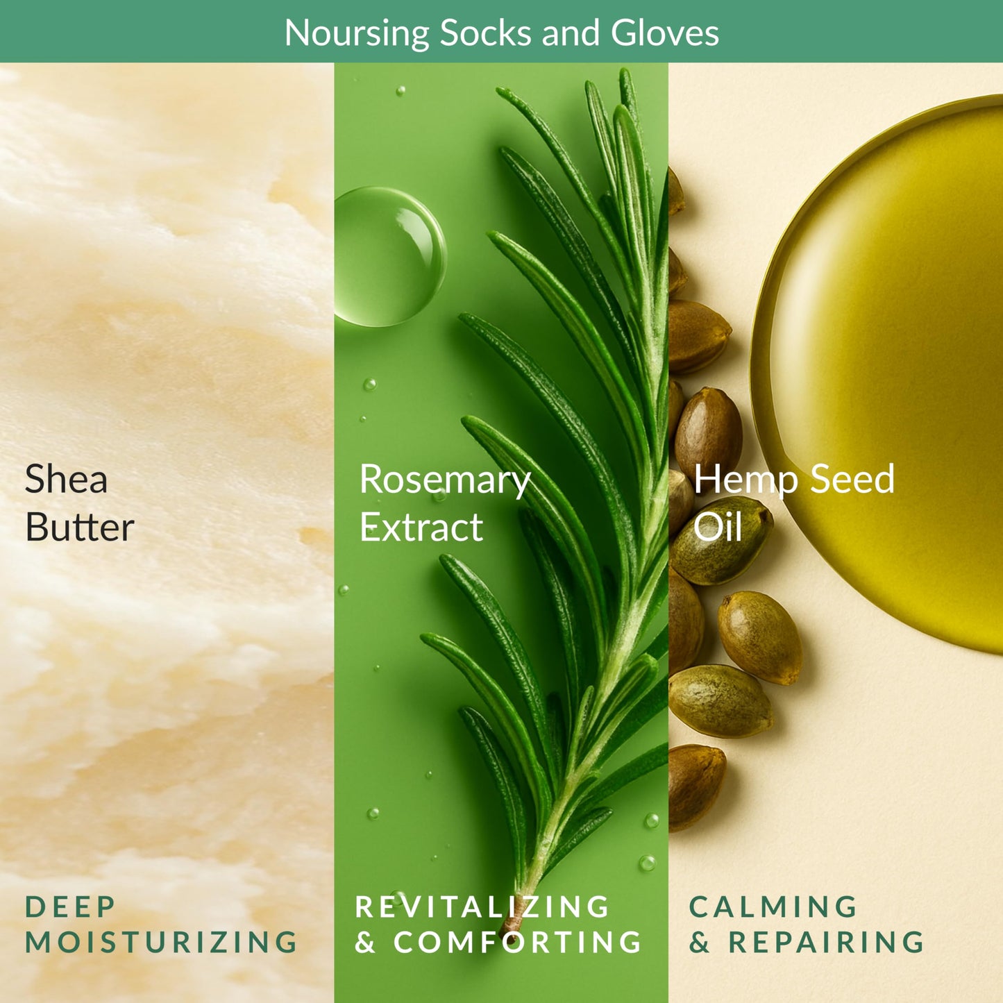 Epielle Nourishing Foot Mask 6 Pairs, Repair and Soften with Hemp & Rosemary Extract, Deep Moisturizing Socks for Dry, Cracked Feet, Self Care Gifts for Women, Spa Kit