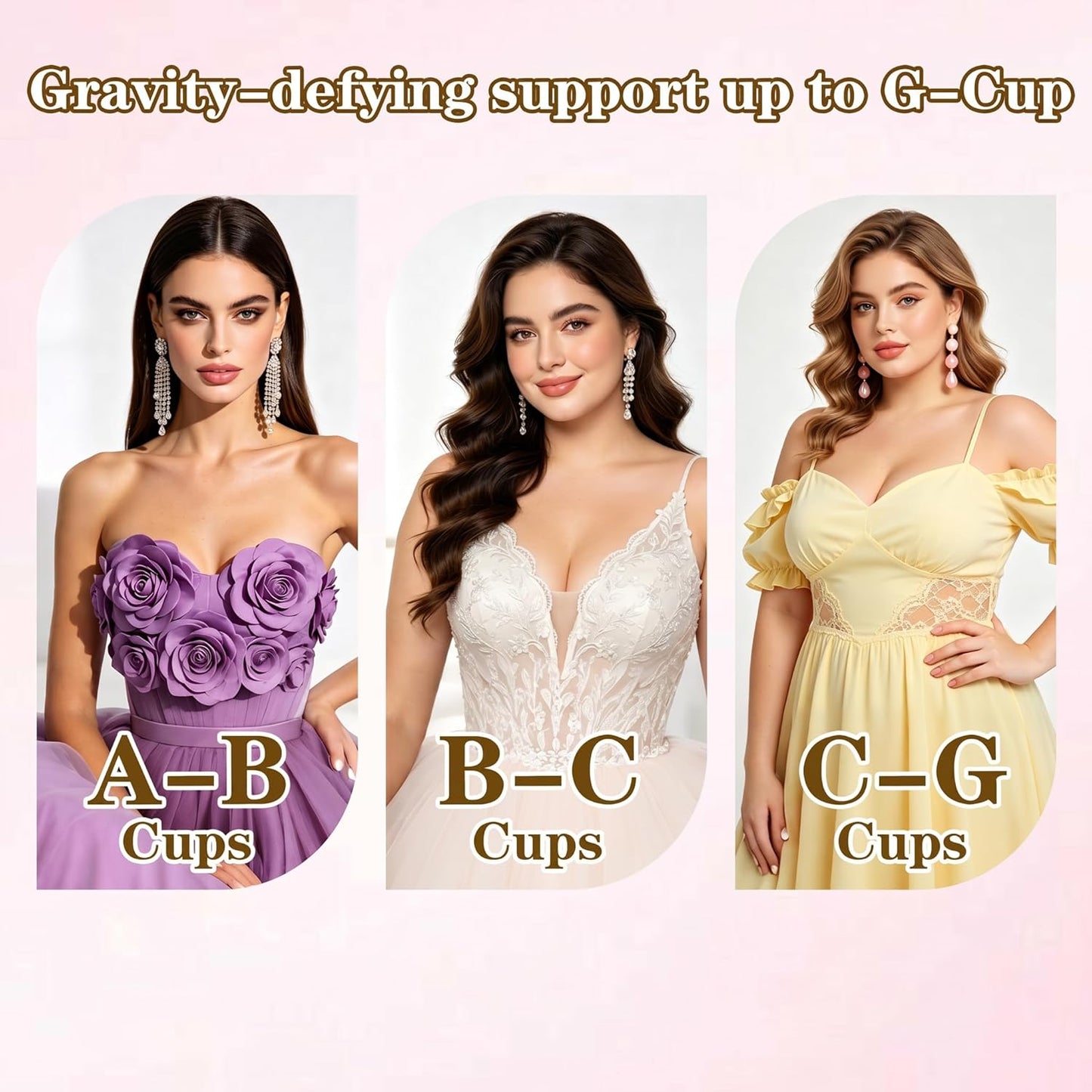 Breast Lift Boob Tape Kit for Large Breasts | Invisible Support for A-G Cup - Waterproof, Sweatproof - Beige, 2in x 26.3ft
