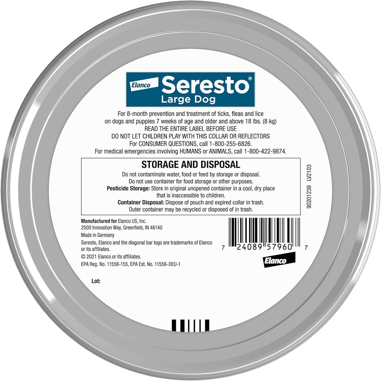 Seresto Flea & Tick Collar for Dogs Over 18 lbs - Vet-Recommended | 8-Month Treatment & Prevention