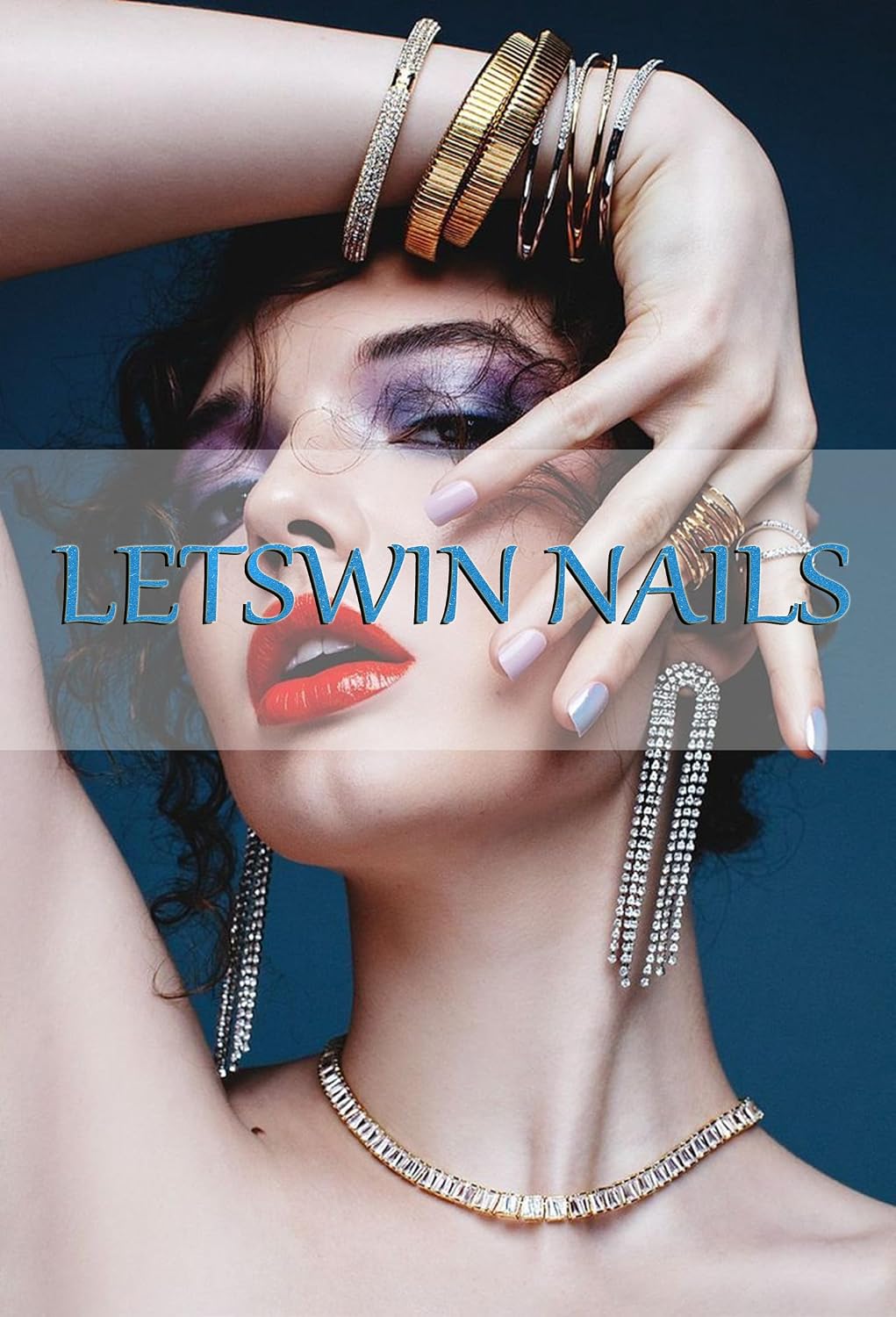 Colorful Press On Nails - Long Coffin Fake Nails with Rainbow Heart & Flower Design | Reusable Glossy Acrylic Nails for Women