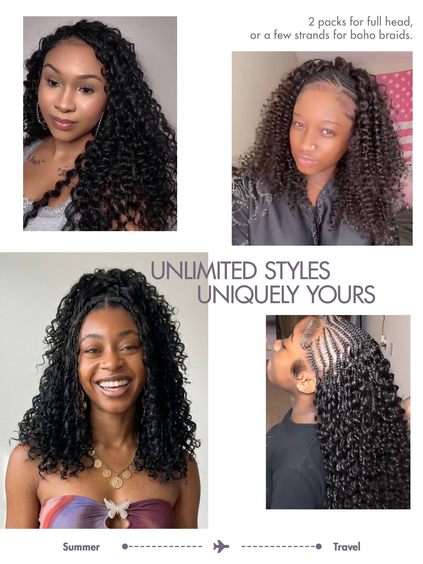 LUVME Deep Wave Crochet Hair for Black Women, 16 Inch 130g About 100 Strands, Pre-Separated & Pre-Fluffed Human Crochet Hair Extensions, Soft Natural Look, Lightweight & Tangle-Free