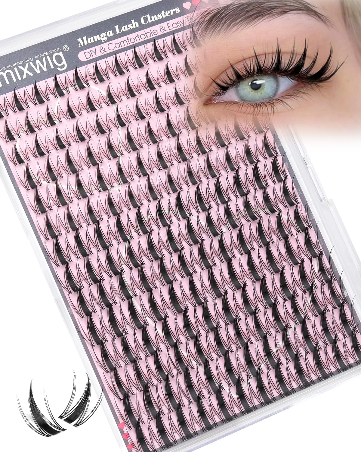 Eyelash Clusters - Portable Wispy Individual Lashes for Travel | Mini Pack 10-16MM CD Curly Extensions