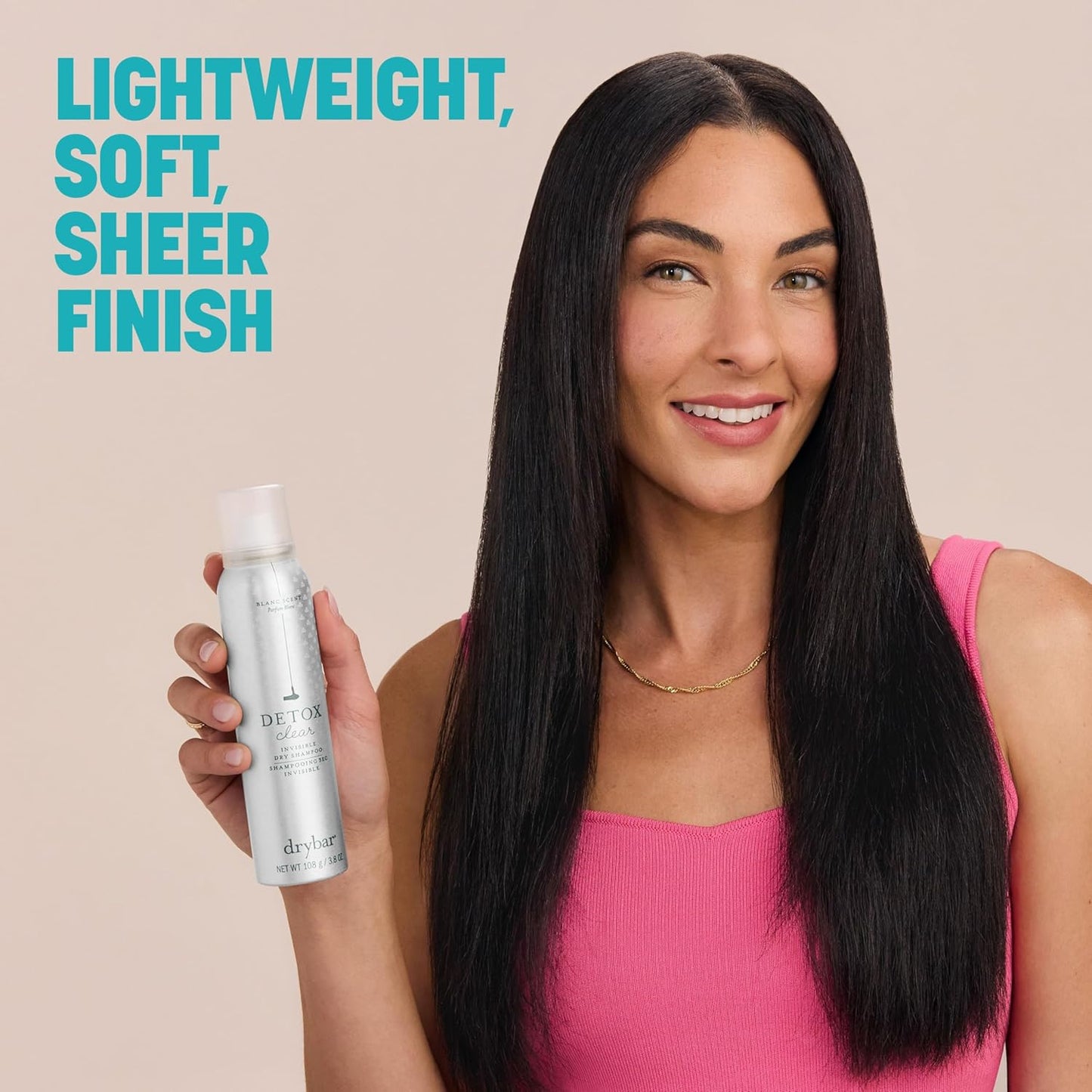 Drybar Detox Invisible Dry Shampoo Spray - Absorbs Oil & Refreshes Hair | 3.8 Oz, Blanc Scent