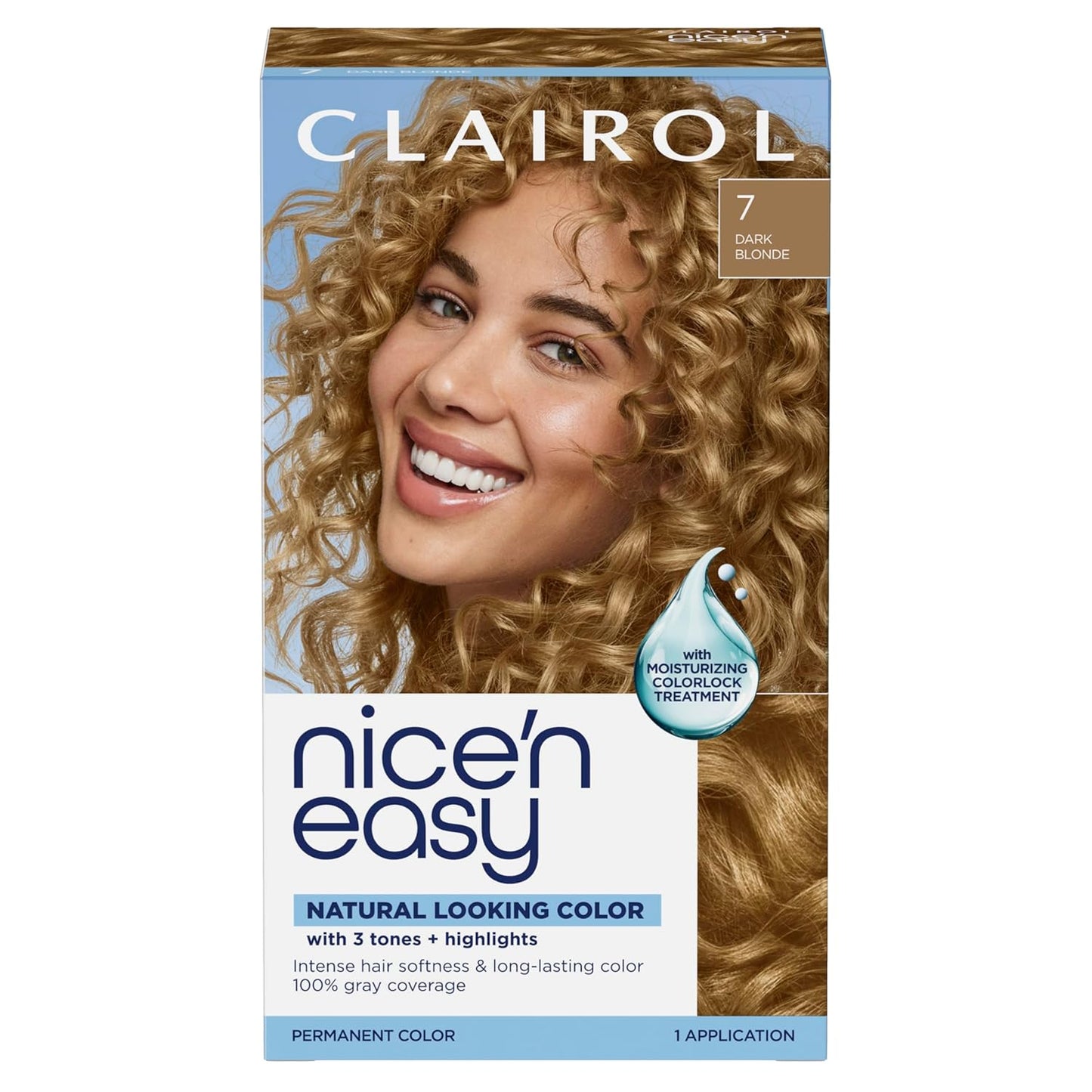 Clairol Nice'n Easy Permanent Hair Dye - Blackest Black | 100% Gray Coverage & Long-Lasting Shine | Single Pack