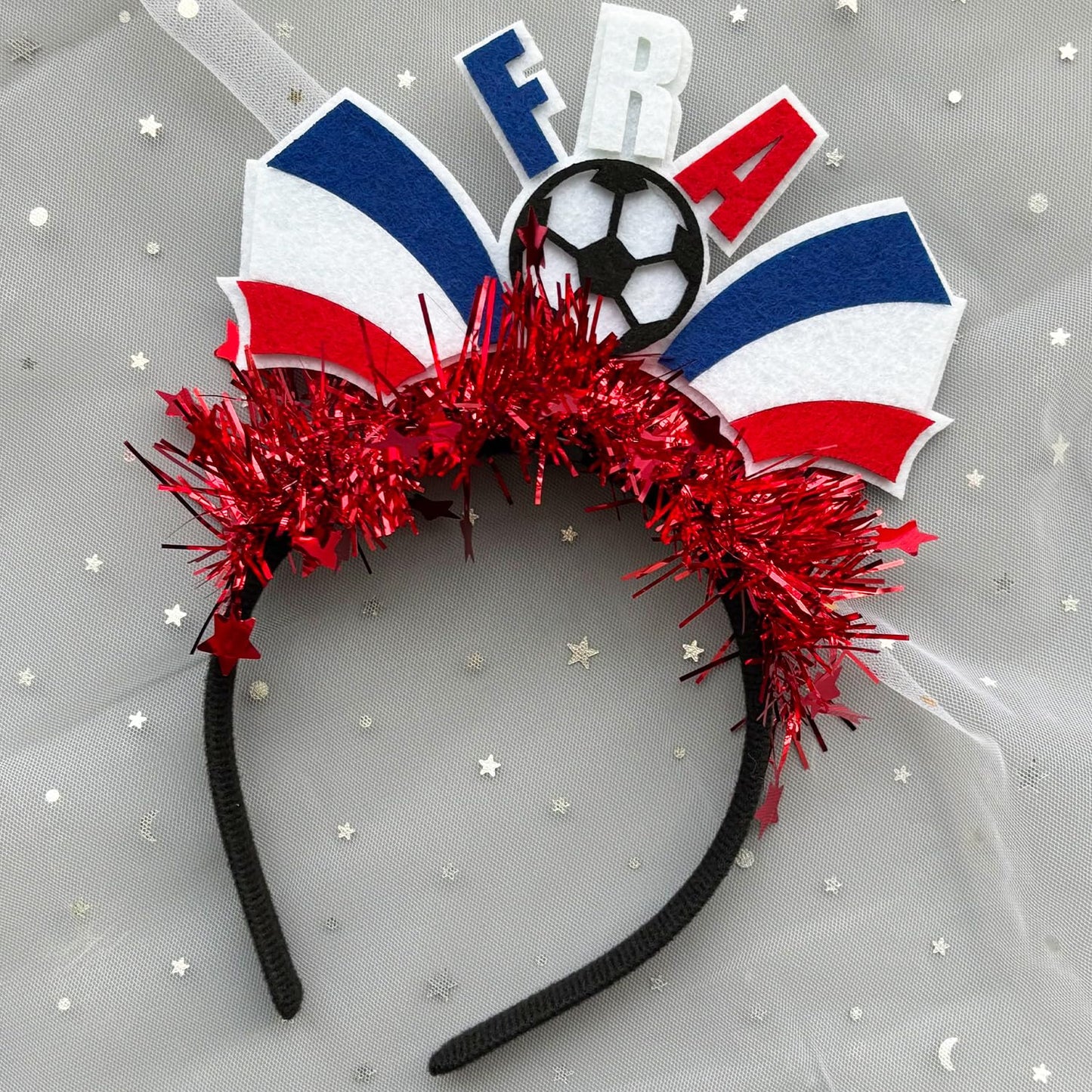 KASOICRA France Flag Headband Football Hair Hoops World Cup Party Headbands for Soccer Fans for Soccers Accessories Women Men Soccers Hair Bands Game Day Sports Hair Decoration 1Pcs