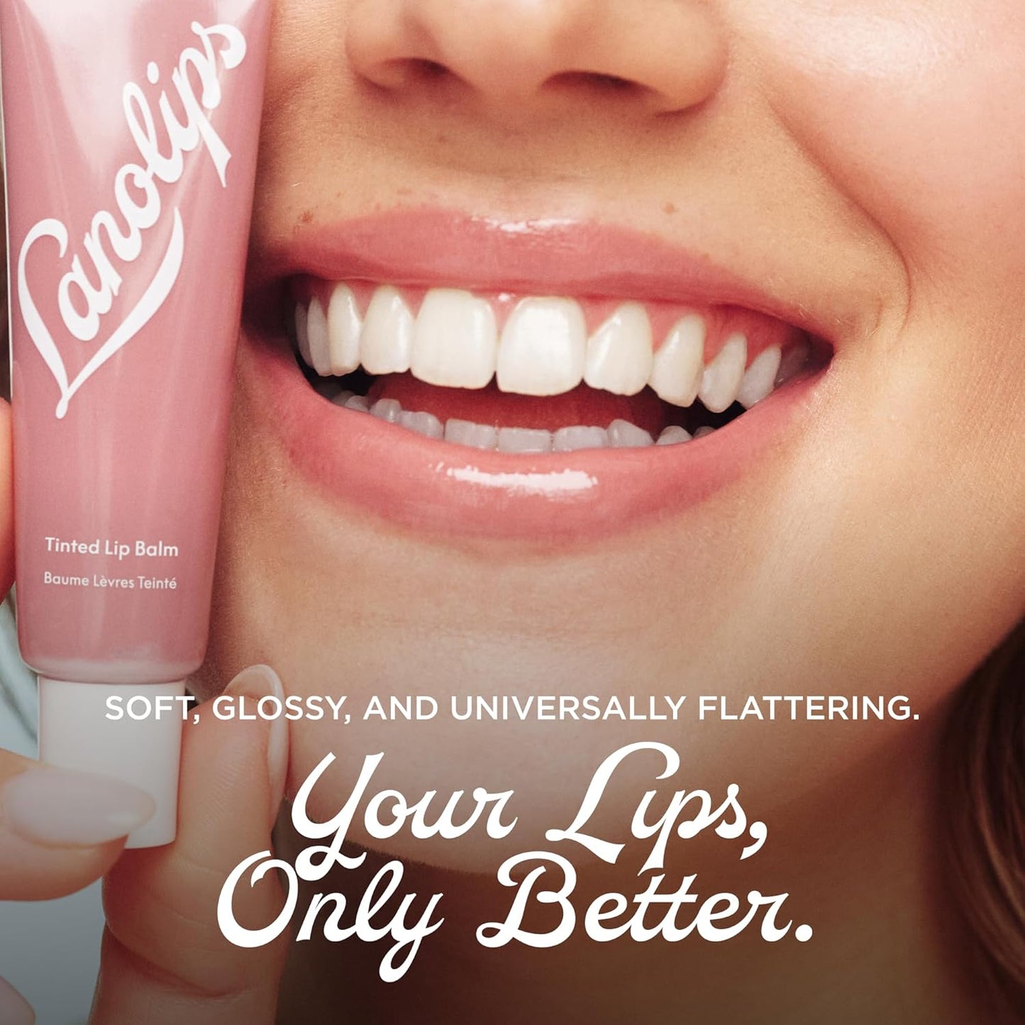 Lanolips Tinted Lip Balm - Moisturizing Color-Tinted Balm with Lanolin & Vitamin E | Perfect Nude (12.5g / 0.44oz)