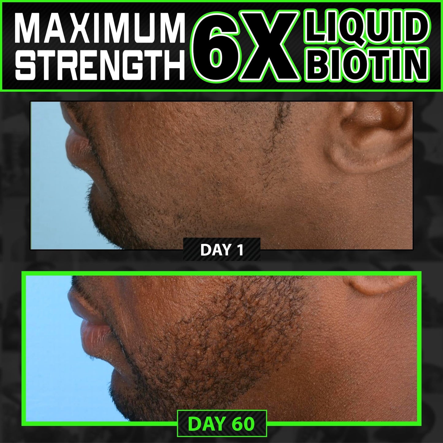 Beard Growth Kit w/ 2X Thickening Biotin Beard Balm & Mustache Wax + 6X Liquid Biotin with Collagen Peptides for Facial Hair Growth - Formulated in America