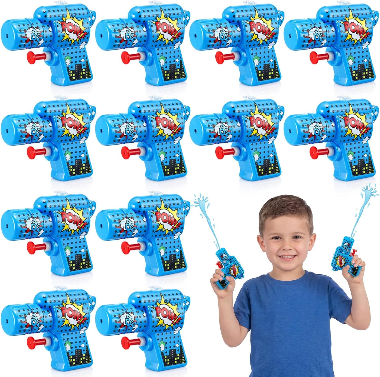 Mini Spider Web Water Guns - 12 Pack Plastic Blasters for Kids | Summer Pool Party Toys