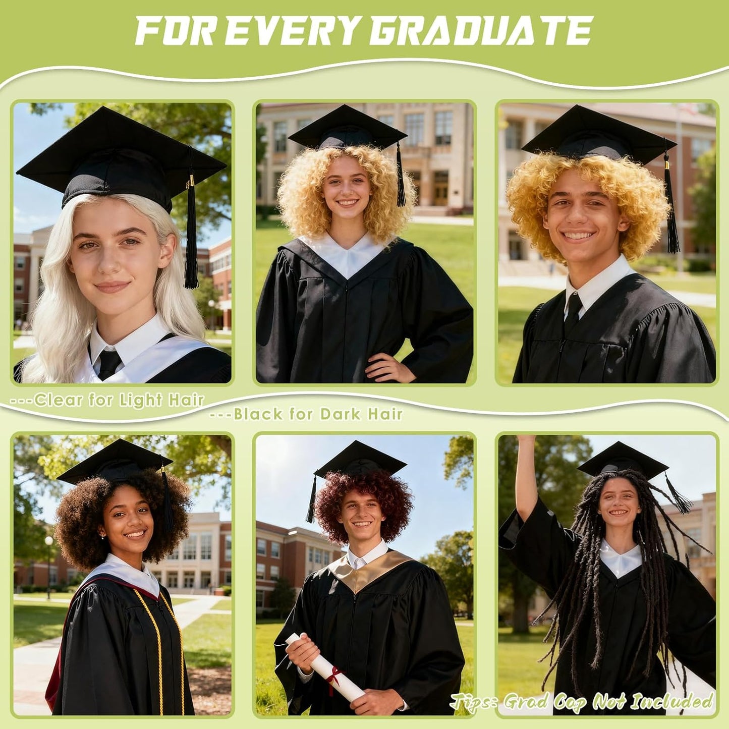 Graduation Cap Headband - Anti-Fall Hair Band for Secure Fit | Perfect Hat Accessory for Graduates