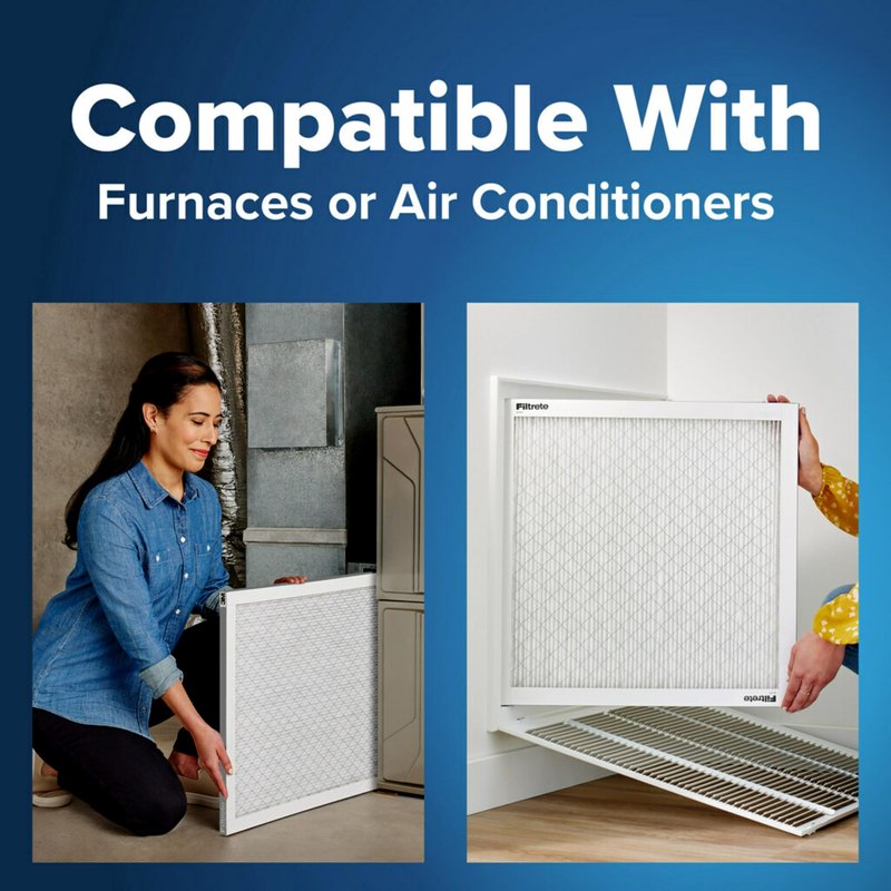 Filtrete 16 x 25 x 1 Air Filter, MERV 5, 6-Pack, AC Furnace HVAC, MPR 300 Basic Dust Defense, Pleated Electrostatic, Removes Lint
