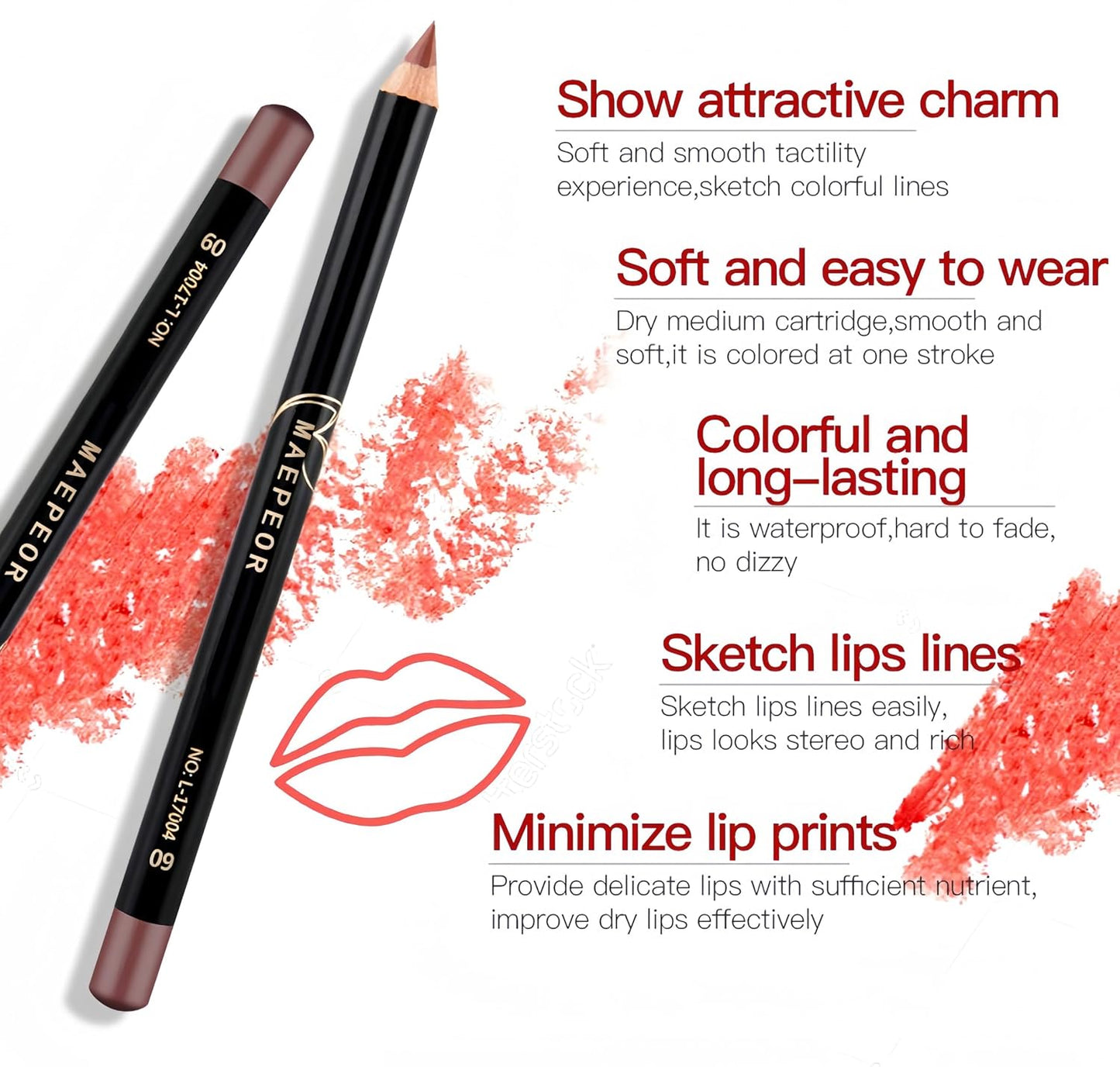 Matte Lip Liner Set - 12 Classic Colors | Highly Pigmented, Long-Lasting & Waterproof