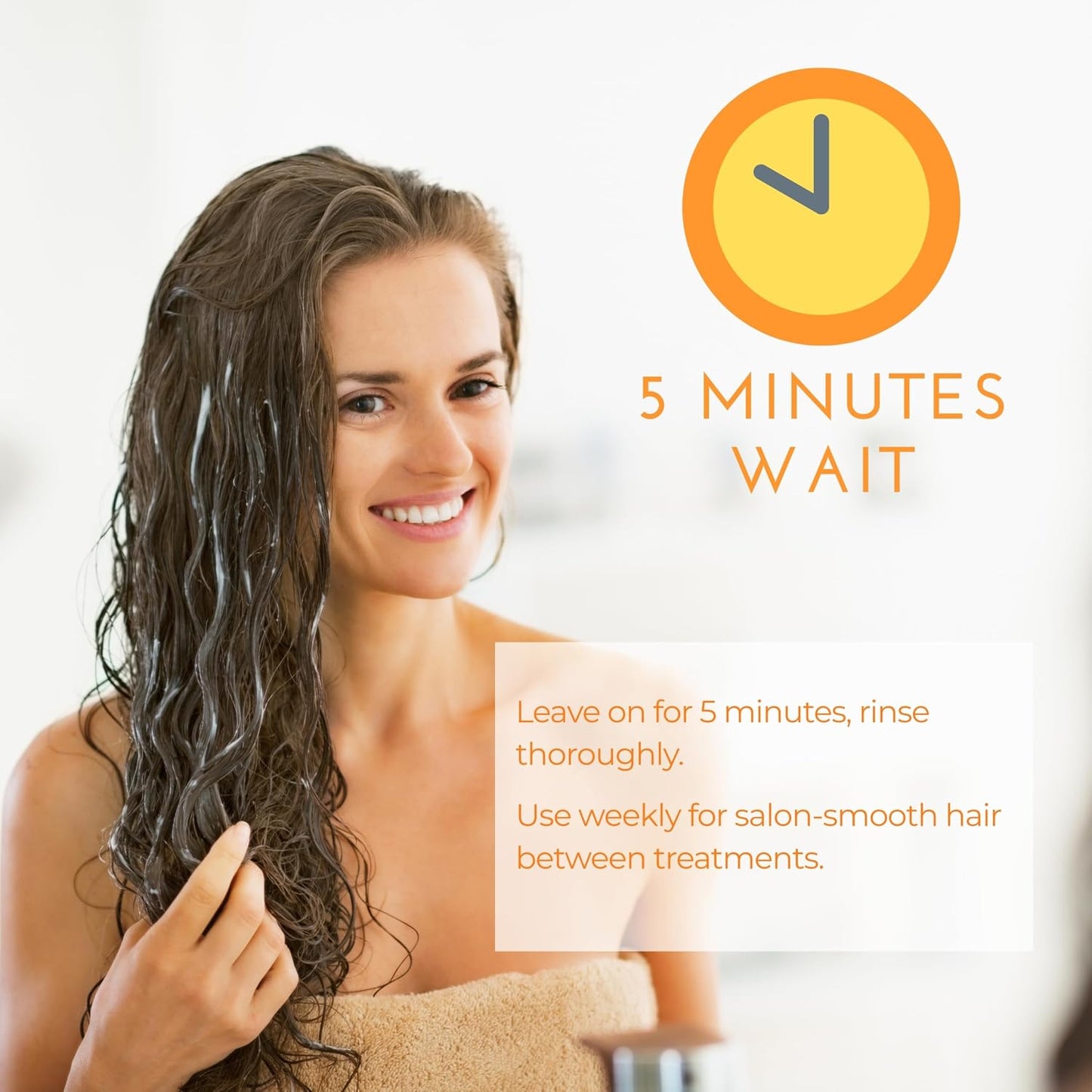 Kerazon Professional Hair Mask - Anti-Frizz Keratin Treatment for Deep Hydration | Moisturizing Care for Dry, Damaged Hair