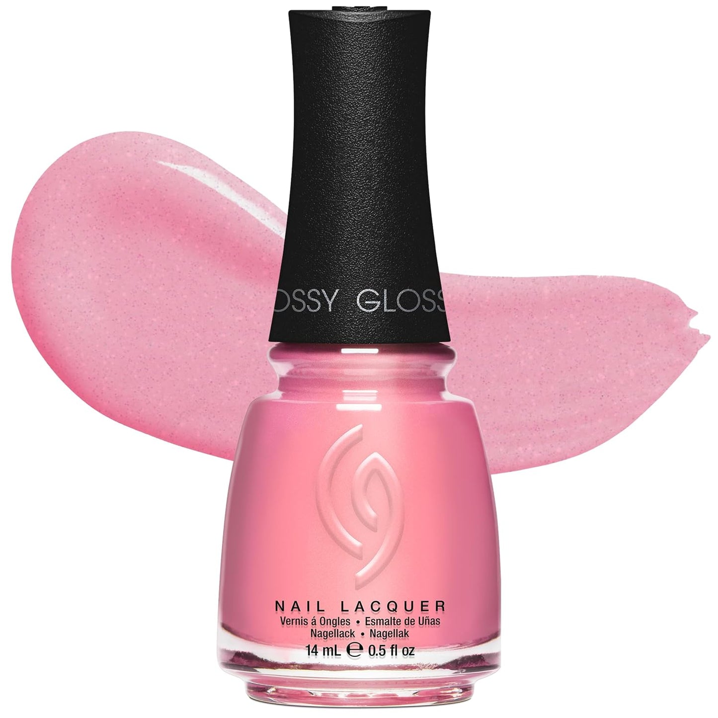 China Glaze Nail Lacquer - Moment in the Sunset Coral Pink Polish | Quick Dry, Chip Resistant, Shimmer Finish, 0.5 fl oz