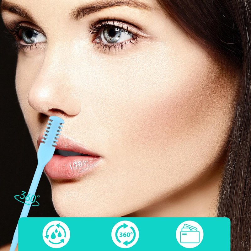 Classicseali 5PCS Womens Nose Trimmer,2-in-1 Nose Hair Trimmer for Men with Cleaning Brush, Upgraded Version 360° Rotating Nasal Hairs Trimmers for Women, Double-Sided Unisex, 5 Colors