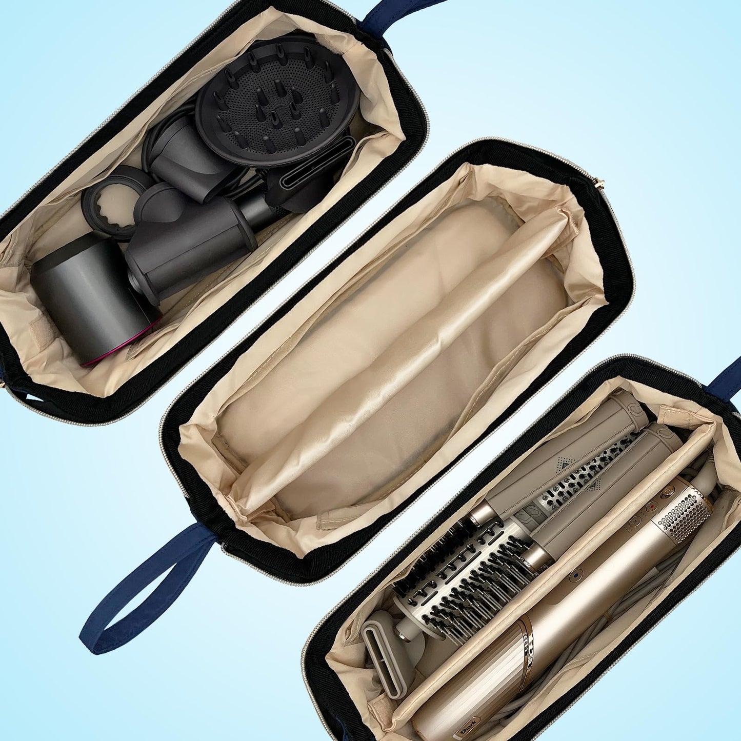 Chelvvg Hair Tools Travel Bag for Shark Flexstyle | Portable Carrying Case for Dyson Airwrap Hair Dryer Brush Revlon Hair Tools | Waterproof Dustproof Shockproof Flat Curling Iron Travel Organizer