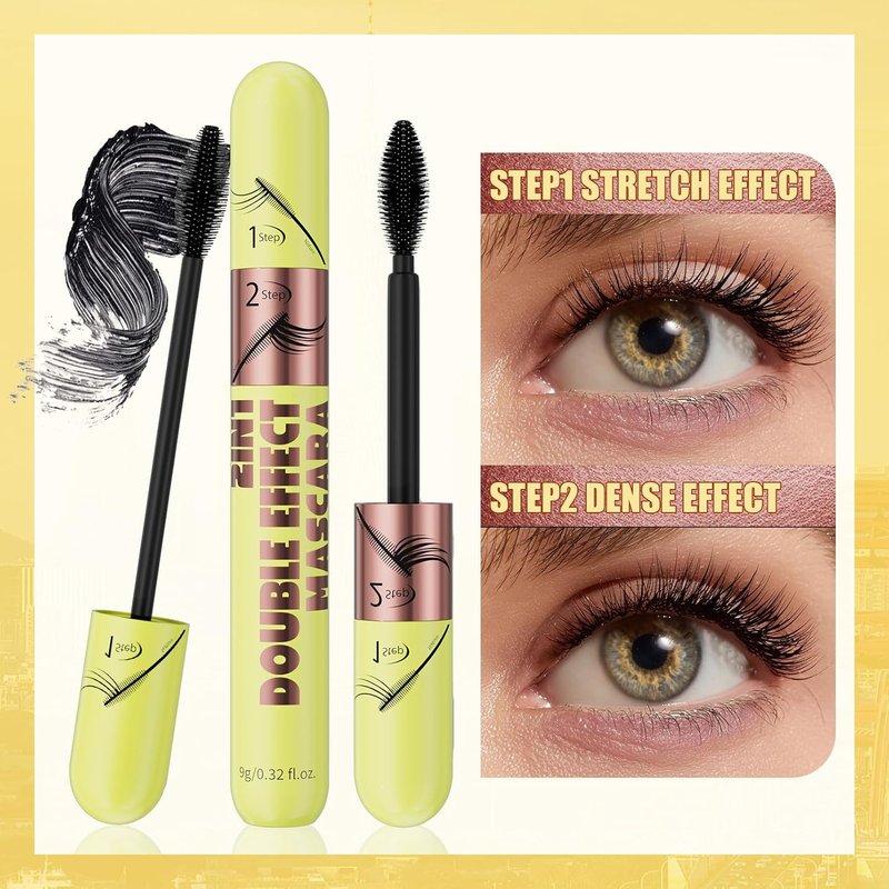 Black Tubing Mascara for Volume & Length - Waterproof, No Smudge Formula for Soft, Full Lashes
