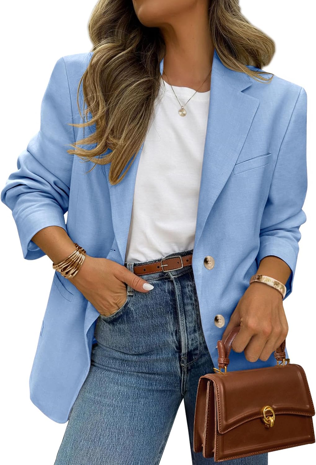 PrettyGarden Blazers for Women - Business Casual Long Sleeve Suit Jacket with Pockets | Stylish Work Blazer