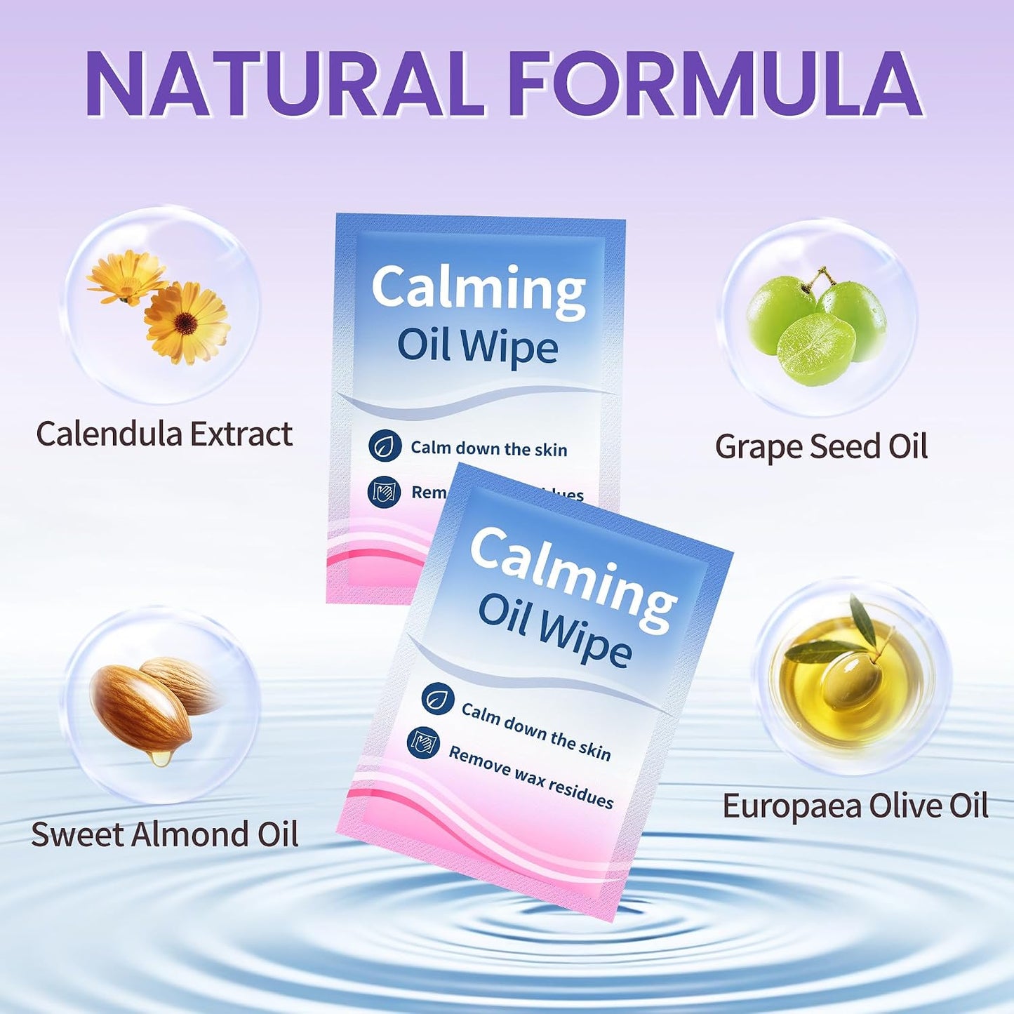 Post Wax Wipes - 26PCS Calming Oil Wipes for Skin Care | Wax Residue Remover for Home & Salon