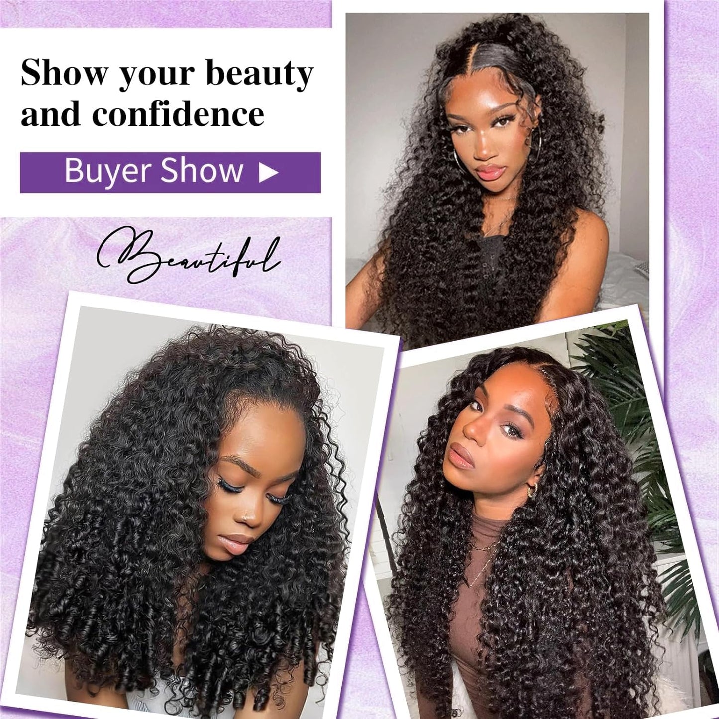 Burmese Curly Crochet Human Hair 16 Inch 60g 16A Raw Feather Crochet Human Hair Miracle Knots Pre‑Separated Lightweight Reusable Burmese Curly Hair Extensions 100% Virgin Human Hair Natural Black