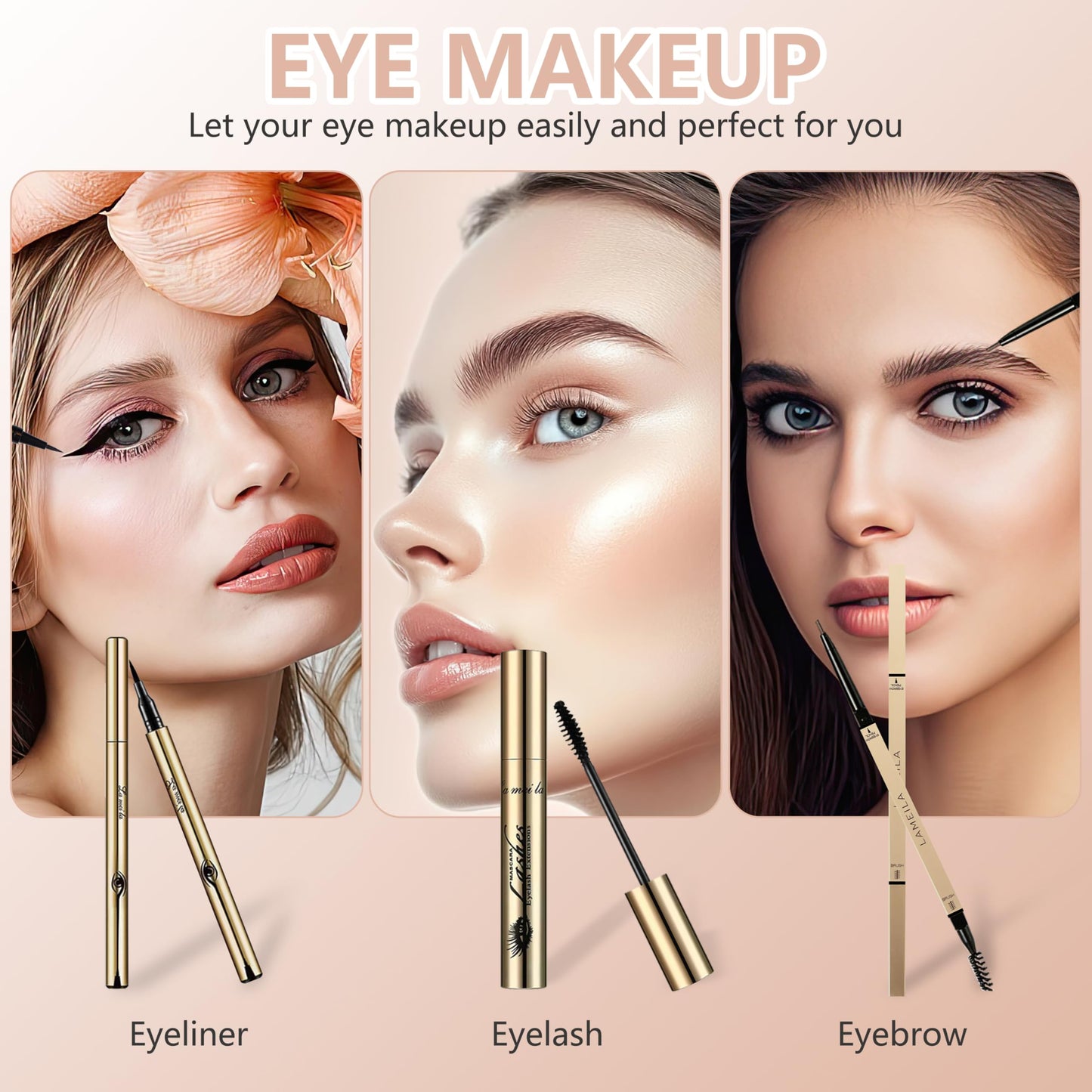 All-in-One Makeup Kit for Women & Teens | Full Face Makeup Set Including Foundation, Eyeshadow, Lipstick, Eyeliner & Brushes | Travel, Gift Box Bundle(40-Box)