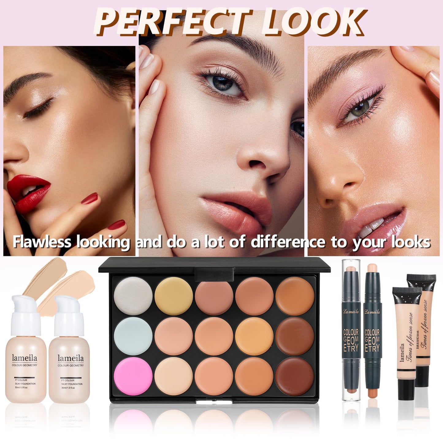 Makeup Set Makeup Kit for Women Full Kit Makeup Sets for Teens Women Gift Eyeshadow Palette Lipgloss Foundation concealer Makeup Kit for Teens Teenager