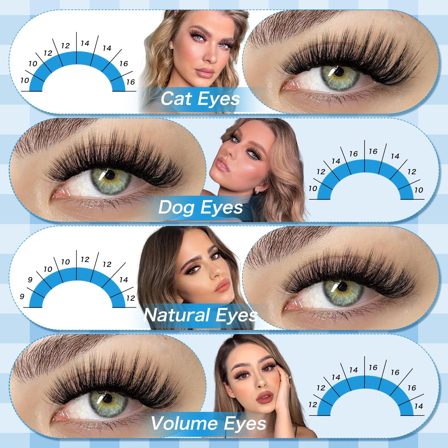 Lash Clusters 3D Volume Eyelash Clusters 10-18mm Thick Individual Lashes 280pcs D Curly Cluster Eyelash Extensions Soft DIY Lash Extension At Home(0.05D,80D)
