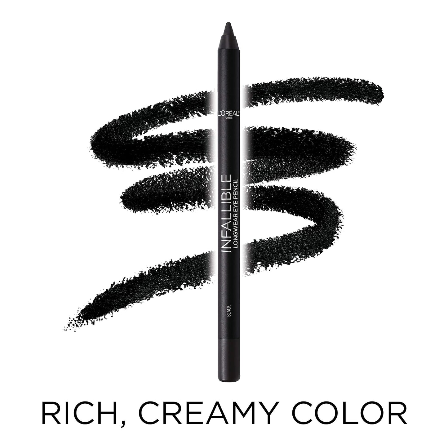 L'Oreal Paris Infallible Pro-Last Pencil Eyeliner - Waterproof, Smudge-Resistant, Easy Application | Aubergine, 0.042 oz.
