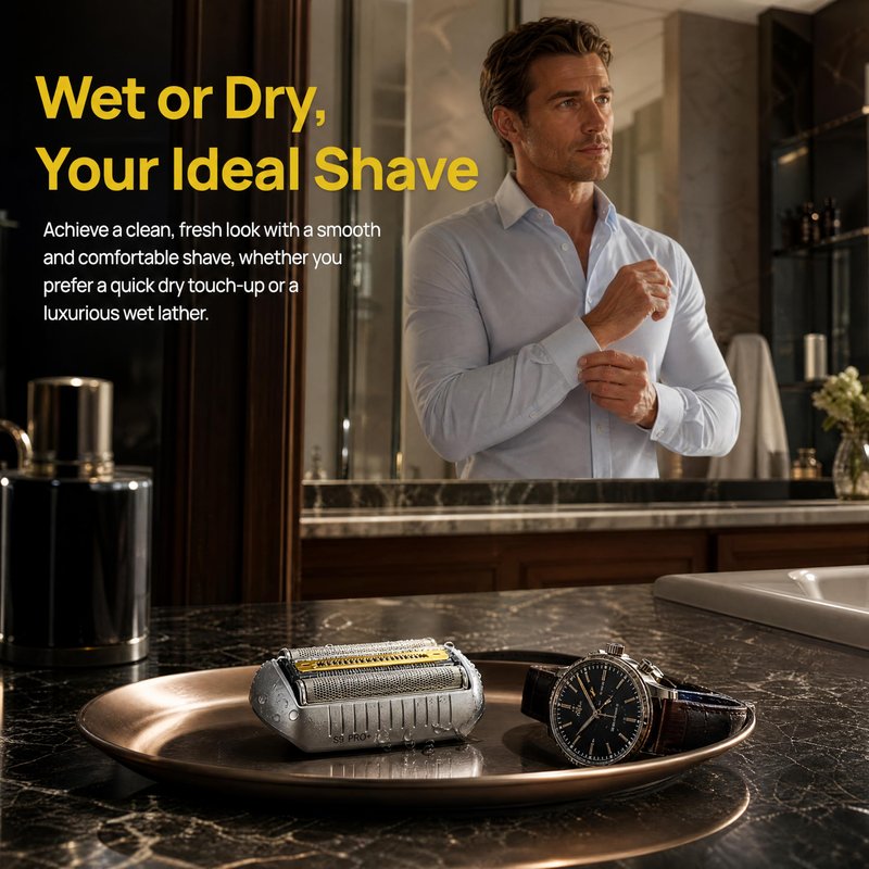 Replacement Shaver Heads for Series 9 - Compatible Braun with Models 9290cc, 9291cc, 9370cc, 9376cc, 9293s, 9260s, 9295cc, 9385cc (94M) - 4 Precision Blades for a Close & Comfortable Shave