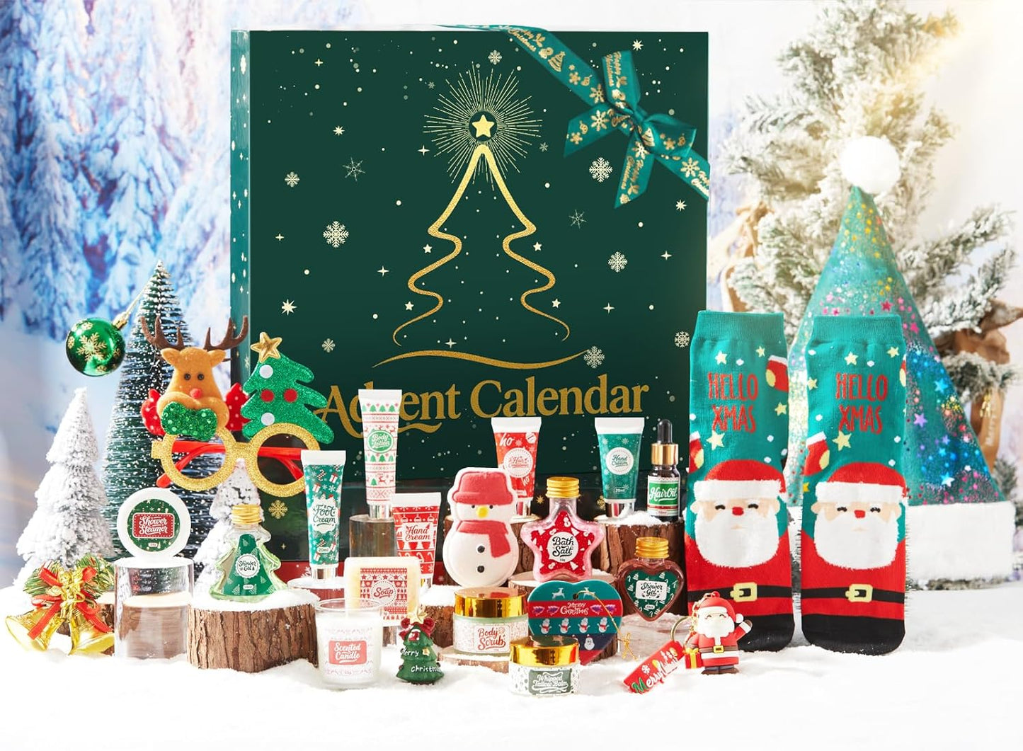 Skincare Advent Calendar 2025 - 24-Day Holiday Gift Set | Beauty Box for Women, Moms & Teens