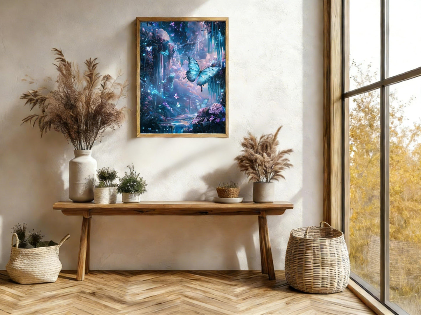Gikboup 5D Diamond Painting Kits for Adults Beginners, Butterfly Diamond Art Kit, Full Round Drill Magical DIY Gem Painting Canvas for Home Wall Decor Gift 12 x 16 Inch