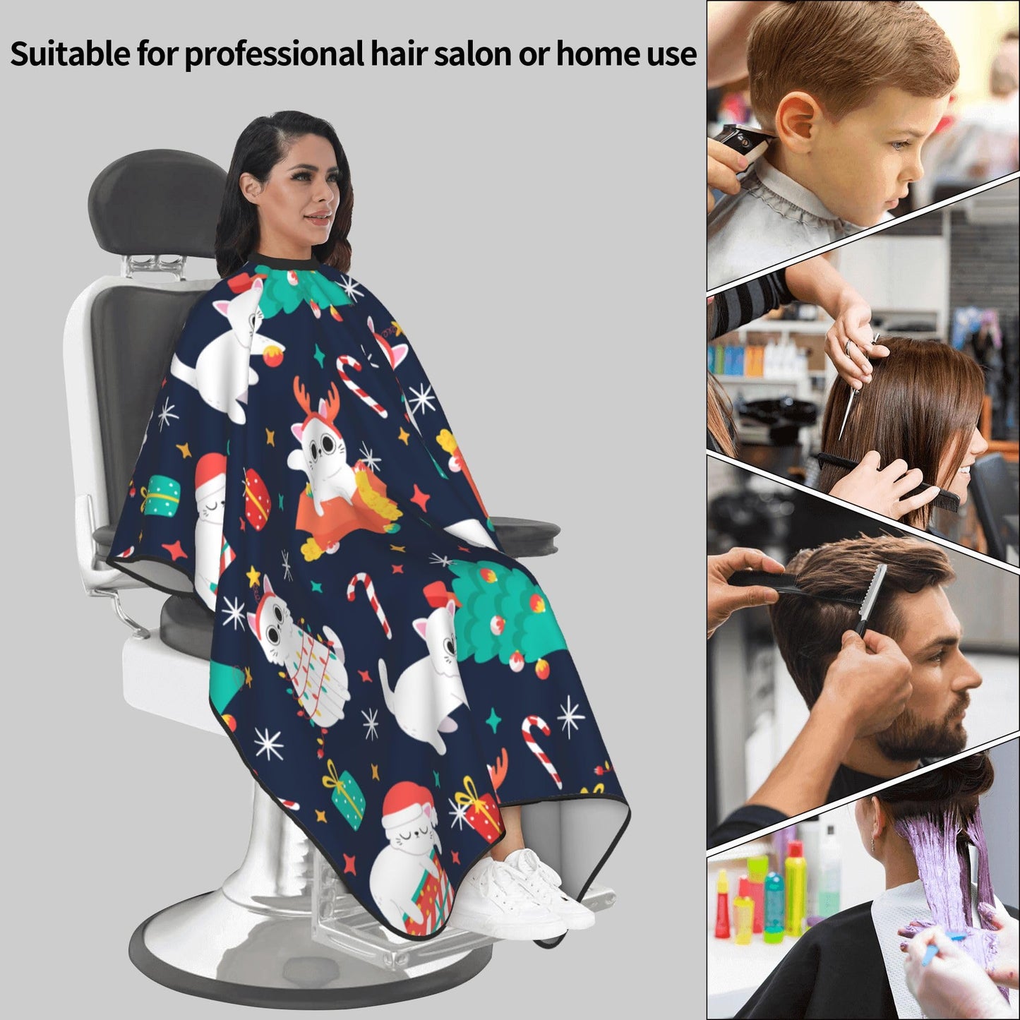 Custom Barber Cape Personalized Hair Cutting Capes Add Photo Logo Text Salon Haircut Kit Hairdressing Apron for Home Salon Barbershop