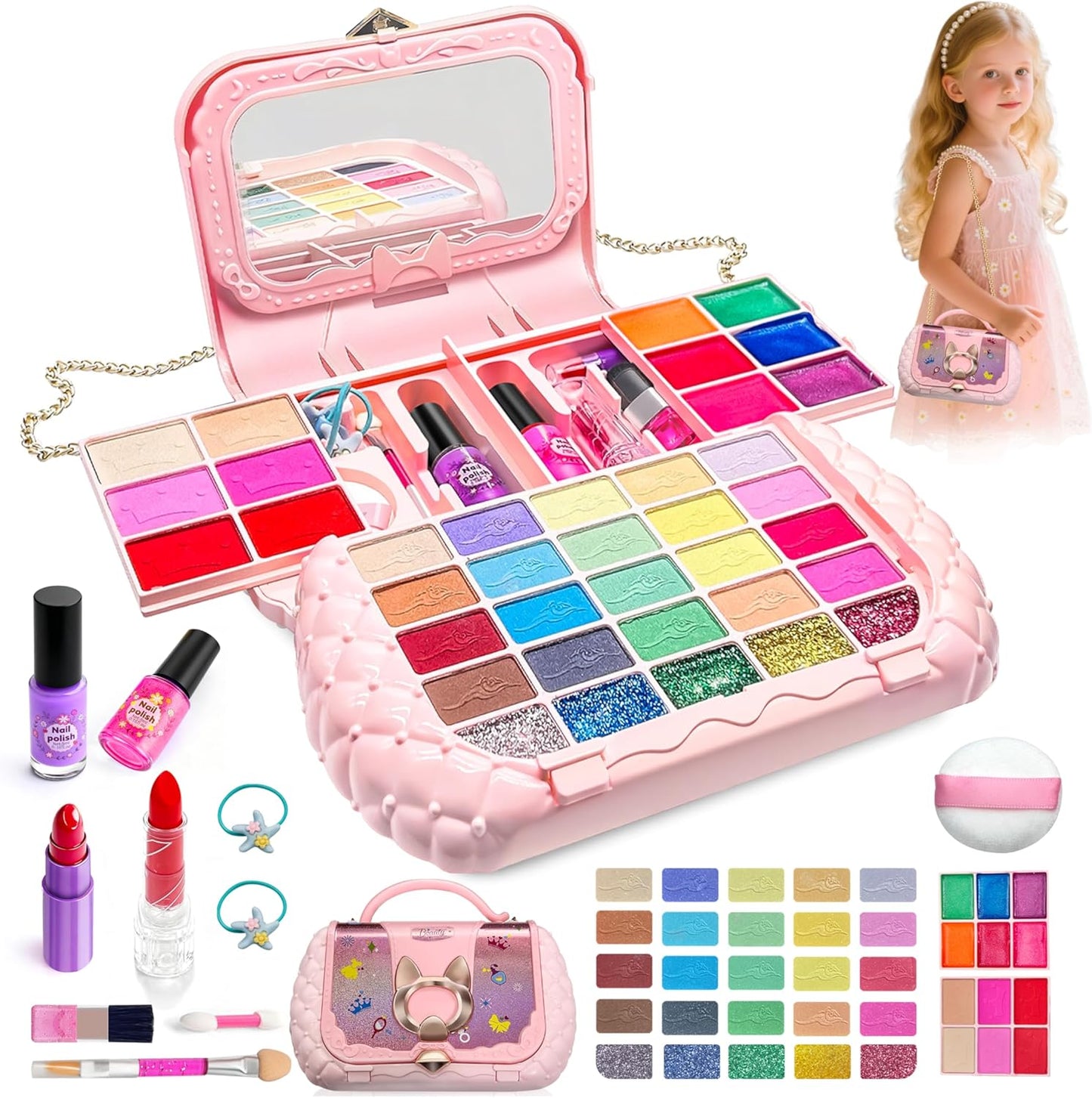 Kids Makeup Kit for Girls 5-12 | Real Washable Makeup Set - Perfect Birthday & Christmas Gift