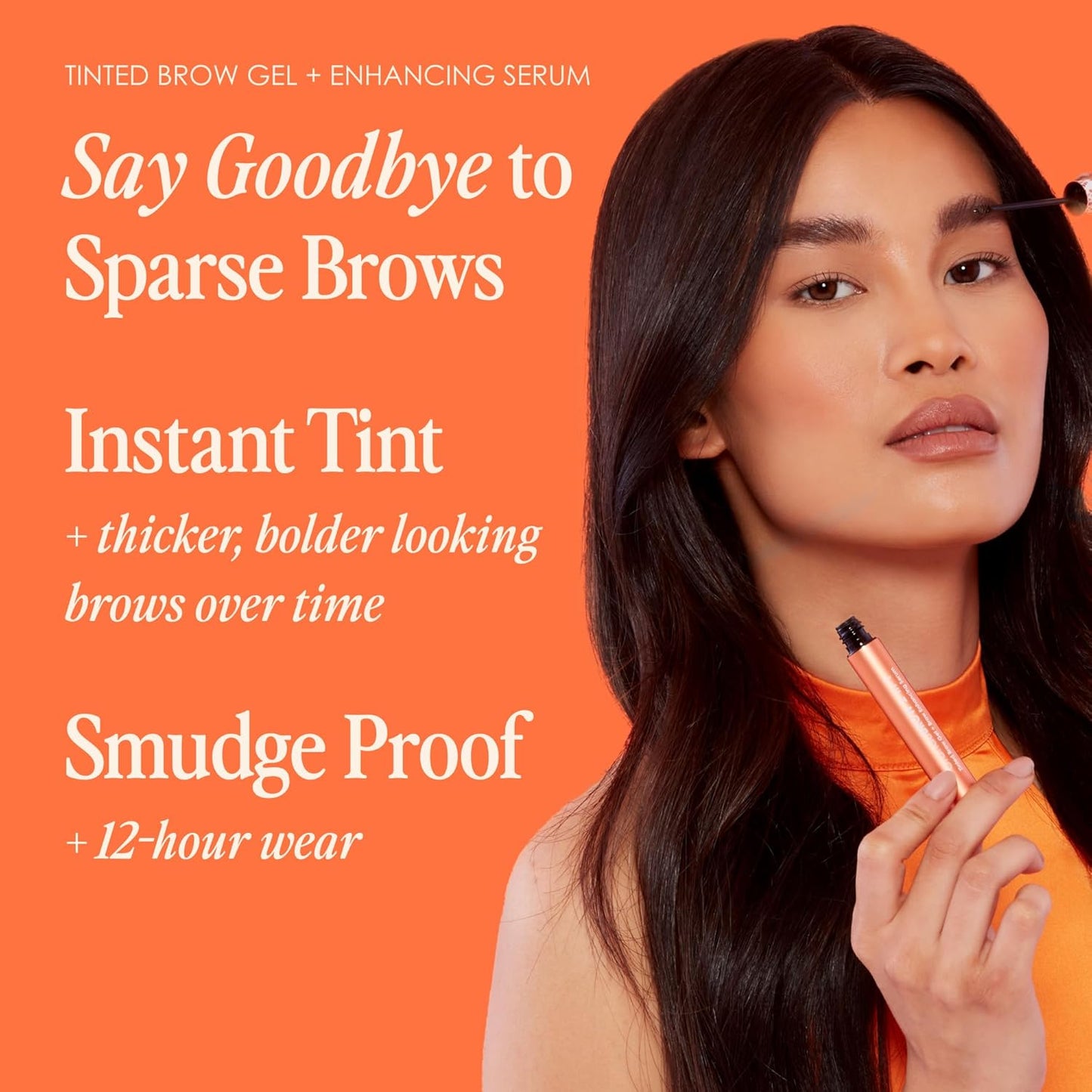 Grande Cosmetics GrandeBROW Tinted Brow Gel & Enhancing Serum - Thicker, Darker Brows with Castor Oil | Long-Lasting Formula