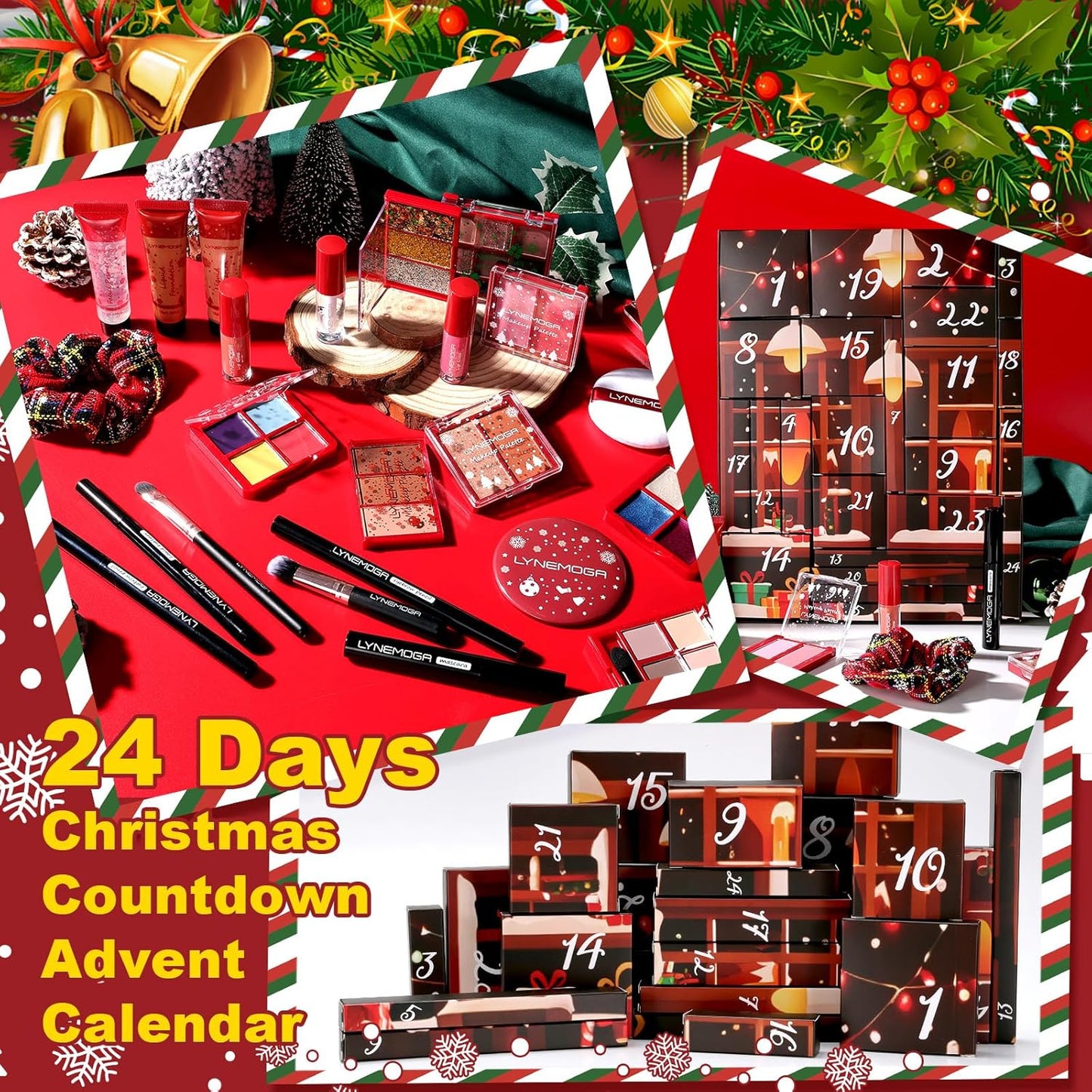 Makeup Advent Calendar 2025 - 24 Days of Beauty Sets for Women & Teens | Holiday Surprise Kits